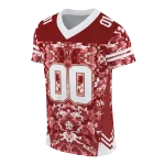 custom oklahoma sooners mirrored pattern crimson jersey best selling