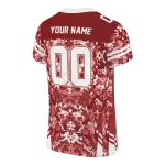 custom oklahoma sooners mirrored pattern crimson jersey best selling