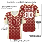 custom oklahoma sooners stacked rectangle crimson jersey best selling