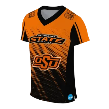 custom oklahoma state cowboys halftone flow orange black jersey fashion forward