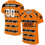 custom oklahoma state cowboys layered grids orange jersey best selling