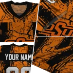 custom oklahoma state cowboys rugged stripes orange jersey best selling