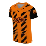 custom oklahoma state cowboys stripe block orange jersey best selling