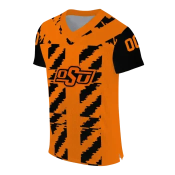 custom oklahoma state cowboys stripe block orange jersey fashion forward