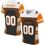 custom oklahoma state cowboys tire arrows orange black white jersey best selling