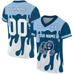 custom old dominion monarchs dripping flames blue white jersey best selling