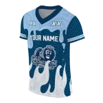 custom old dominion monarchs dripping flames blue white jersey best selling