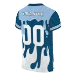 custom old dominion monarchs dripping flames blue white jersey best selling