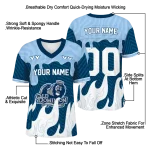 custom old dominion monarchs dripping flames blue white jersey best selling