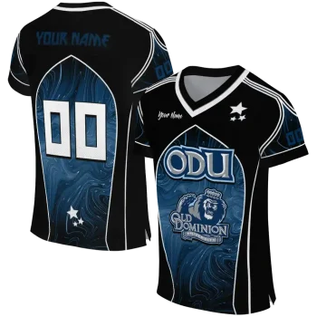 custom old dominion monarchs halftone slant blue black jersey best selling