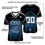 custom old dominion monarchs halftone slant blue black jersey best selling