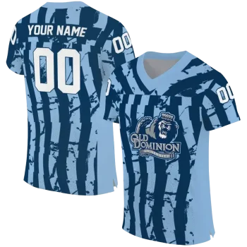 custom old dominion monarchs stripe splatter blue jersey best selling