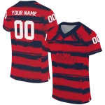 custom ole miss rebels art stripe red jersey best selling