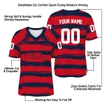 custom ole miss rebels art stripe red jersey best selling