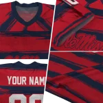 custom ole miss rebels art stripe red jersey best selling