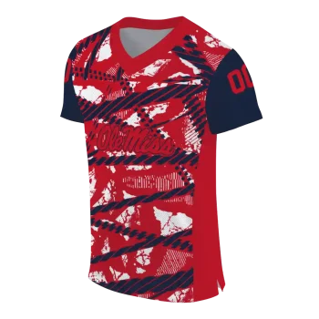 custom ole miss rebels camo shatter red jersey fashion forward