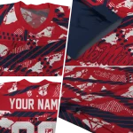 custom ole miss rebels camo shatter red jersey best selling