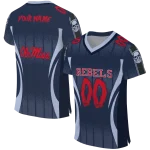 custom ole miss rebels dynamic dots blue jersey best selling