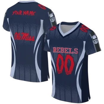 custom ole miss rebels dynamic dots blue jersey best selling