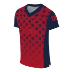 custom ole miss rebels stacked rectangle red jersey best selling