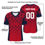 custom ole miss rebels stacked rectangle red jersey best selling