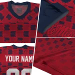 custom ole miss rebels stacked rectangle red jersey best selling