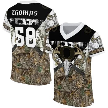 custom oregon ducks antler skull camouflage hunting jersey best selling