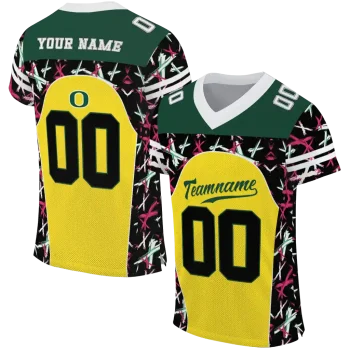 custom oregon ducks brushstroke xs yellow black jersey best selling