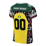 custom oregon ducks brushstroke xs yellow black jersey best selling