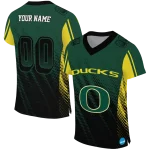 custom oregon ducks halftone flow green black jersey best selling