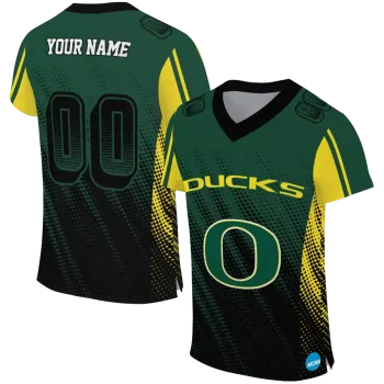 custom oregon ducks halftone flow green black jersey best selling