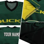 custom oregon ducks halftone flow green black jersey best selling