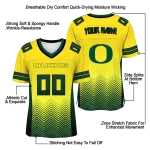 custom oregon ducks halftone sweep yellow black jersey best selling