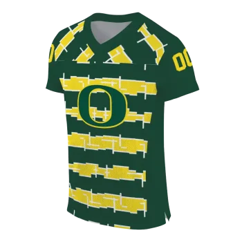 custom oregon ducks layered grids green jersey fashion forward