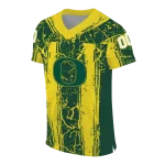 custom oregon ducks rugged stripes green jersey best selling