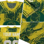 custom oregon ducks rugged stripes green jersey best selling