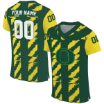 custom oregon ducks stripe block green jersey best selling
