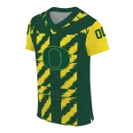 custom oregon ducks stripe block green jersey best selling