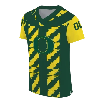 custom oregon ducks stripe block green jersey fashion forward