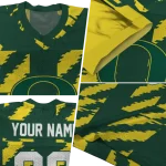 custom oregon ducks stripe block green jersey best selling