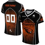 custom oregon state beavers halftone slant orange black jersey best selling