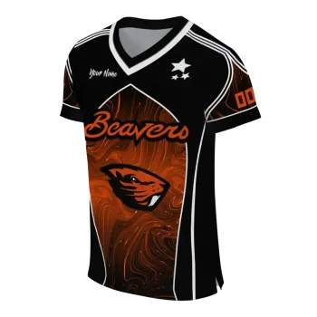 custom oregon state beavers halftone slant orange black jersey fashion forward