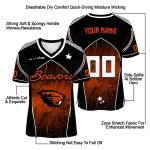 custom oregon state beavers halftone slant orange black jersey best selling