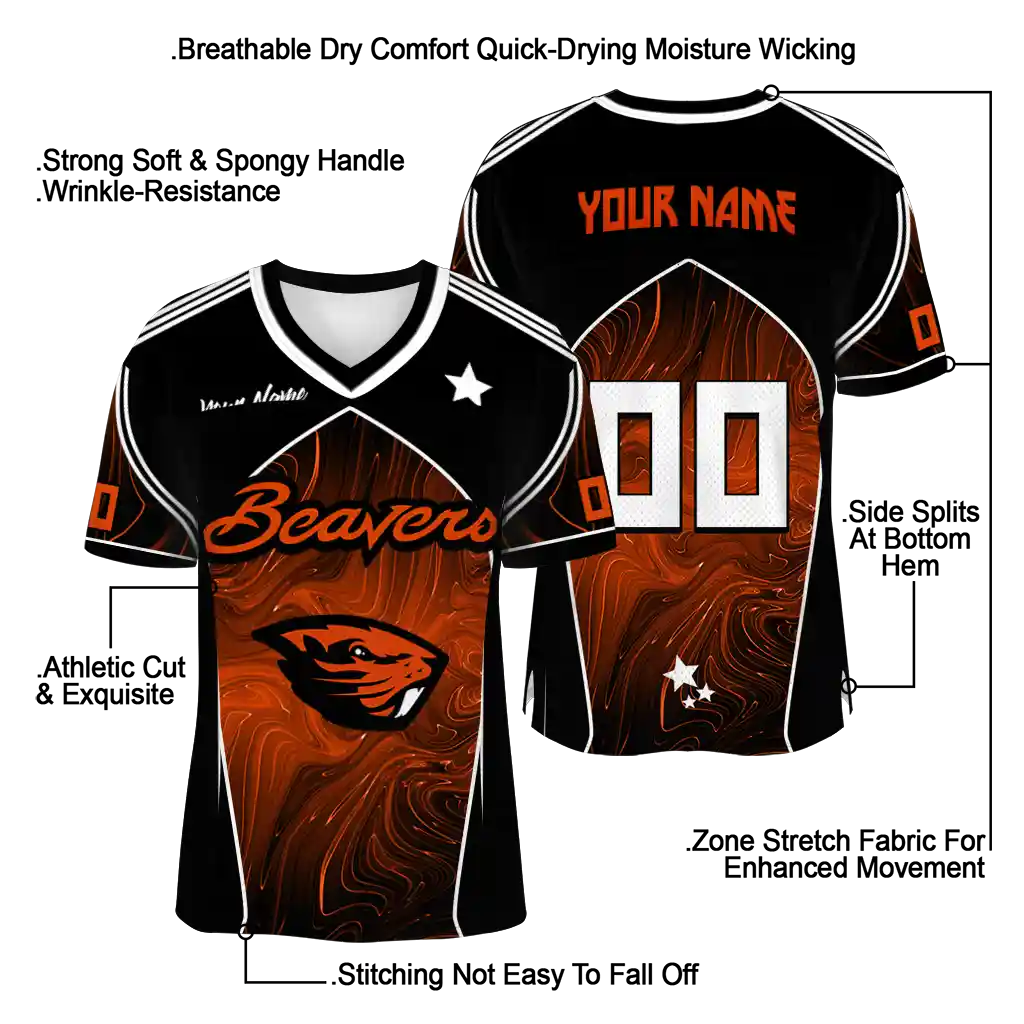 custom oregon state beavers halftone slant orange black jersey latest model custom oregon state beavers halftone slant orange black jersey latest model