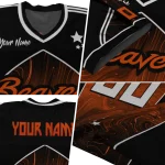 custom oregon state beavers halftone slant orange black jersey best selling