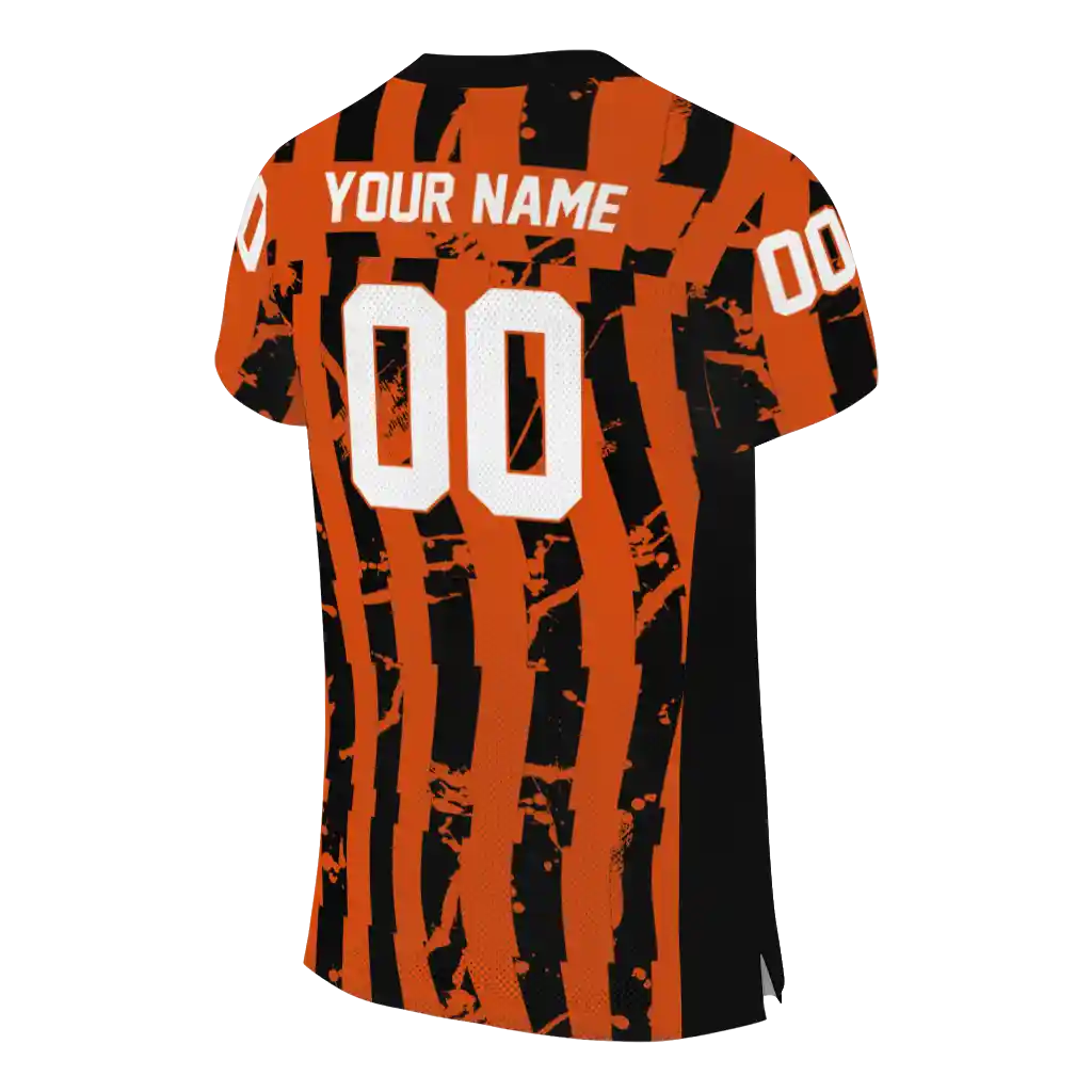 custom oregon state beavers stripe splatter orange jersey high quality custom oregon state beavers stripe splatter orange jersey high quality