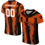 custom oregon state beavers striped texture orange jersey best selling