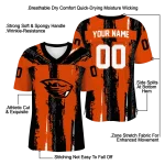 custom oregon state beavers striped texture orange jersey best selling