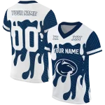 custom penn state nittany lions dripping flames blue white jersey best selling
