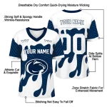 custom penn state nittany lions dripping flames blue white jersey best selling